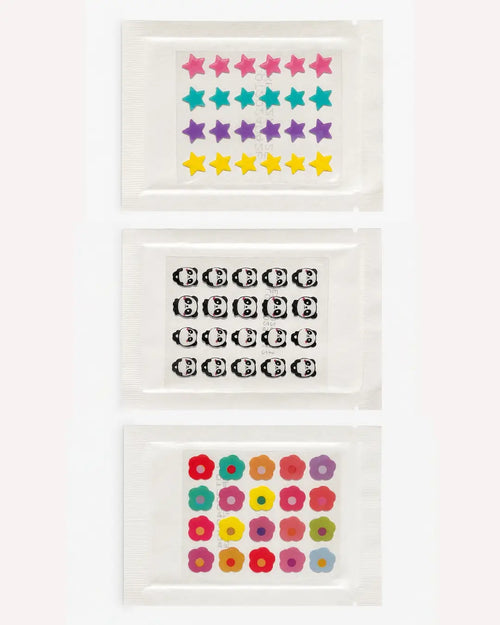 star, panda and flower Patch