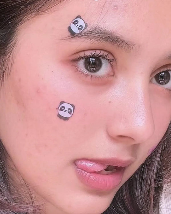 transparent and panda patch combo secondary