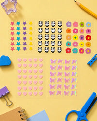 star, panda, flower, love, butterfly Patch combo