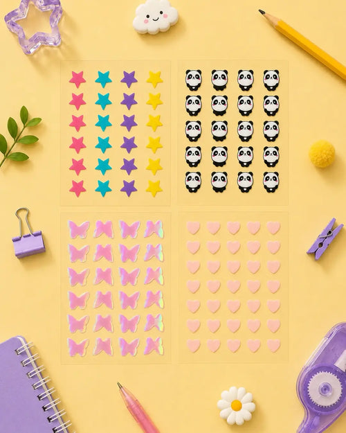 star, panda, butterfly, love Patch combo