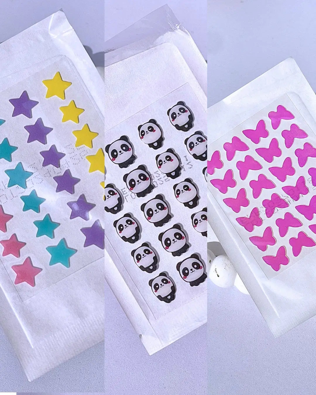 star, panda and butterfly Patch
