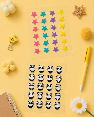 star patch and panda patch combo