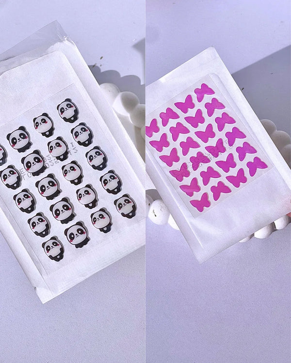 butterfly patch & panda patch combo